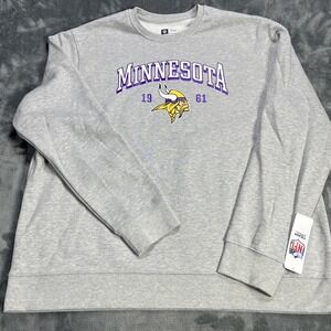 Minnesota Vikings Sweater Mens XXL NFL Long Sleeve NEW Team Apparel 1961 NWT